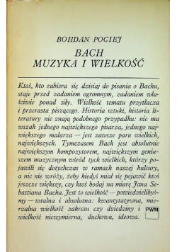 Bach Muzyka i wielkość