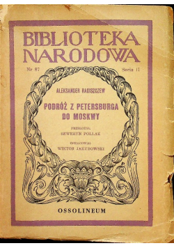 Podróż z Petersburga do Moskwy