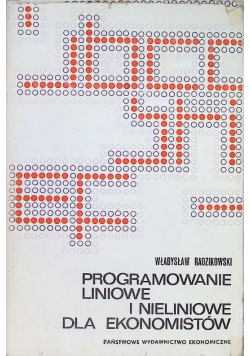 Programowanie liniowe i nieliniowe dla ekonomistów