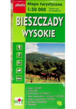 Mapa turystyczna Bieszczady Wysokie