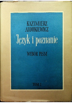 Język i poznanie Tom I