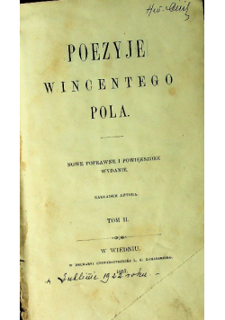 Poezyje Wincentego Pola 1857r.