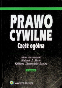 Prawo cywilne. Część ogólna