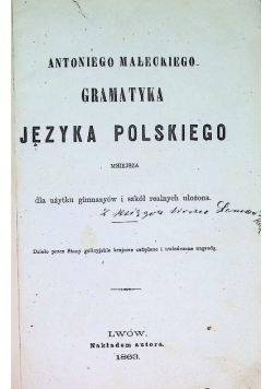Gramatyka Języka Polskiego 1863 r.