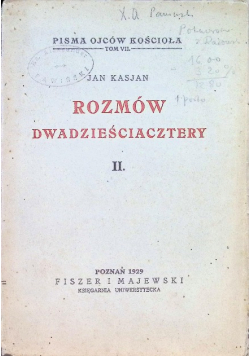 Rozmów dwadzieściacztery Tom II 1929 r.