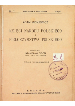 Księgi Narodu i Pielgrzymstwa Polskiego, 1924 r.