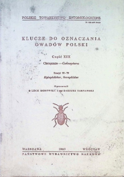 Klucze oznaczania owadów Część XIX Zeszyt 78 i 79