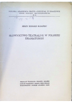 Słownictwo teatralne w polskiej dramaturgii