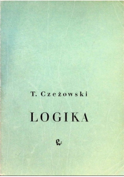 Czeżowski Logika
