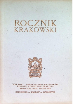 Rocznik Krakowski Tom XLIX