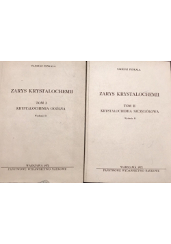 Zarys Krystalochemii Tom 1 i 2