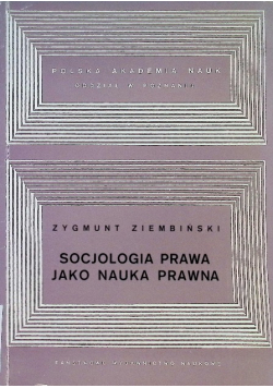 Socjologia prawa jako nauka prawna