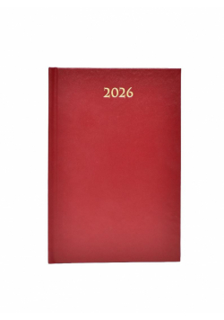 Terminarz 2026 dzienny A5 Divas bordowy