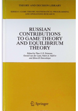 Russian Contributions to Game Theory and Ewuilibrium Theory