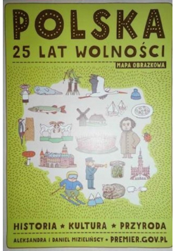Polska 25 lat wolności mapa obrazkowa