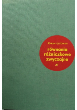 Równania różniczkowe zwyczajne