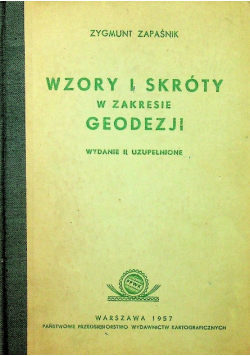 Wzory i skróty w zakresie geodezji