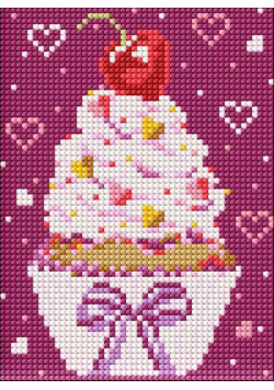 Diamentowa mozaika - Apetyczny tort 15x20cm
