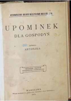 Upominek dla gospodyń 1915 r.
