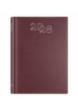 Kalendarz 2026 A5 dzienny standard bordowy