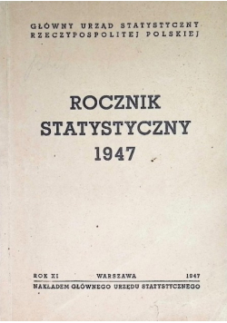 Rocznik statystyczny 1947 r.