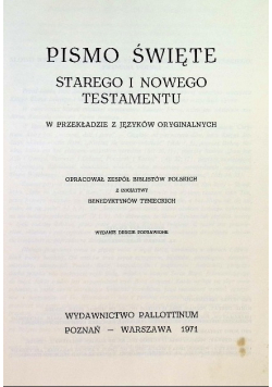 Pismo Święte Starego i Nowego Testamentu