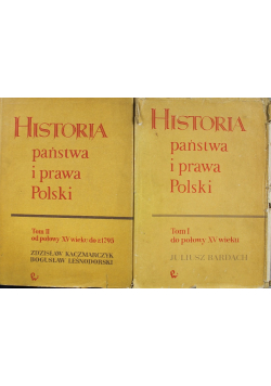 Historia państwa i prawa Polski Tom 1 i 2