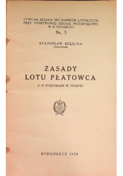Zasady lotu płatowca 1928 r.