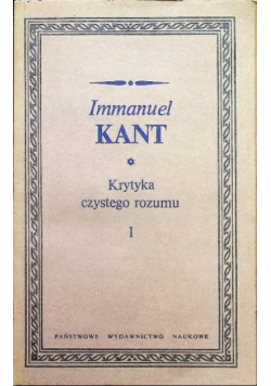 Krytyka czystego rozumu Tom I