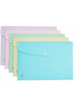 Teczka kopertowa A4 PP Urban pastel mix (5szt)