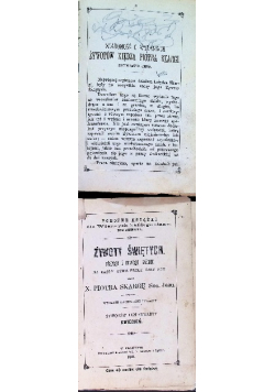 Żywoty świętych 6 Tomów  1881 r.