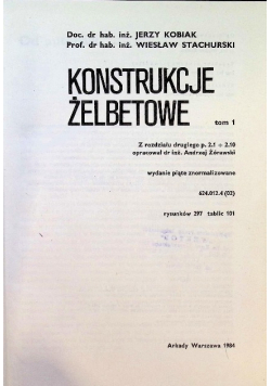 Konstrukcje żelbetowe Tom 3
