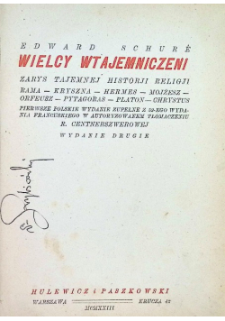 Wielcy wtajemniczeni 1923 r.