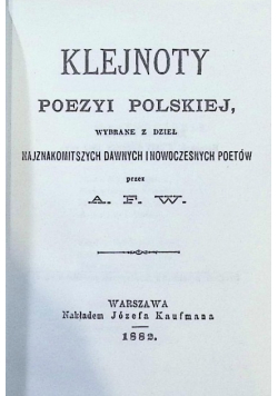 Klejnoty poezyi polskiej
