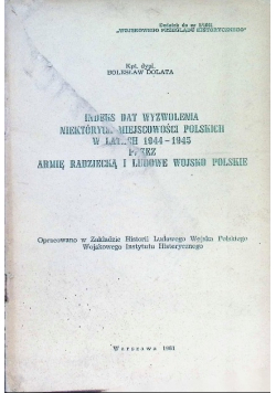 Indeks dat wyzwolenia niektórych miejscowości polskich w latach 1944 - 1945