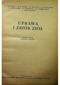 Uprawa i zbiór ziół