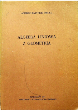 Algebra liniowa z geometrią