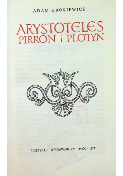Arystoteles Pirron i Plotyn