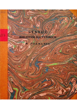 Statut biblioteki raczyńskich w poznaniu
