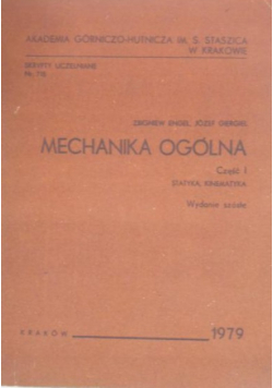 Mechanika ogólna część I