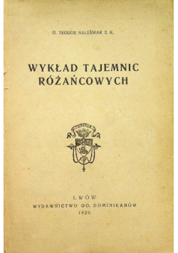 Wykłady Tajemnic Różańcowych 1929