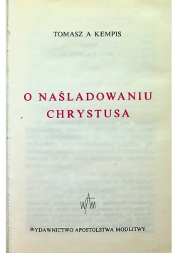 O naśladowaniu Chrystusa