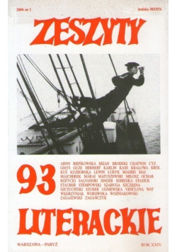 Zeszyty literackie Nr  93/2006
