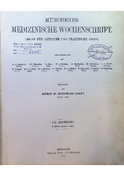 Munchener Medizinische Wochenschrift LX Jahrgang 1913 r.