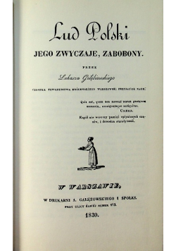 Lud Polski jego zwyczaje zabobony
