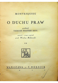 O duchu praw 1927 r.