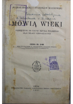 Mówią wieki 1937 r.
