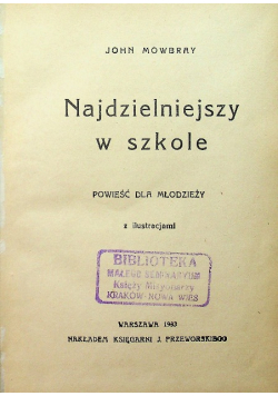 Najdzielniejszy w szkole 1933 r.