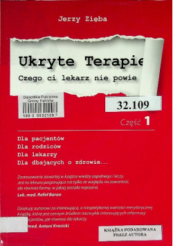 Ukryte terapie Czego ci lekarz nie powie Część 1