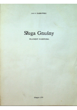 Sługa Gnuśny Fragment pamiętnika